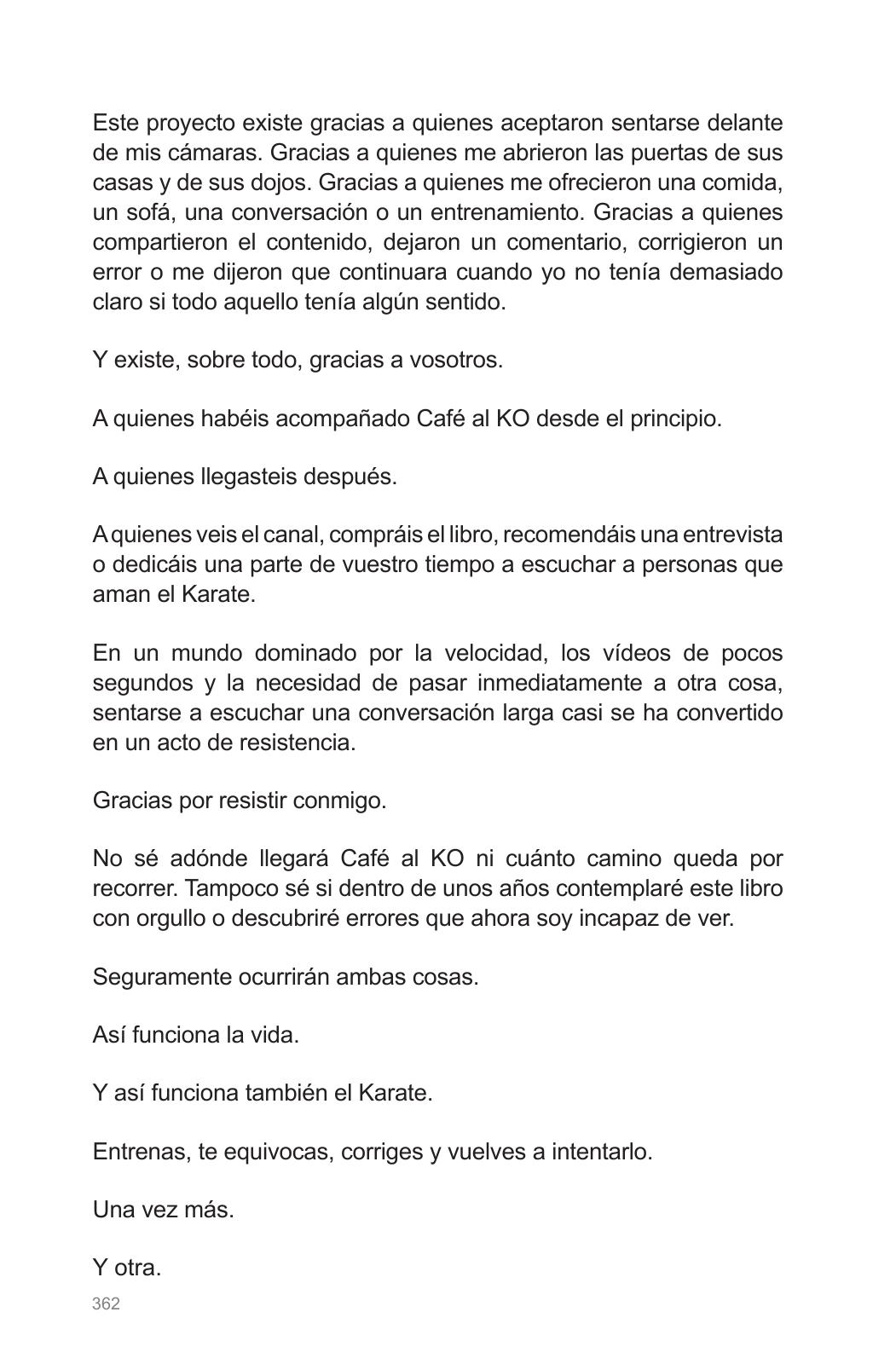 Página de El último café, el epílogo