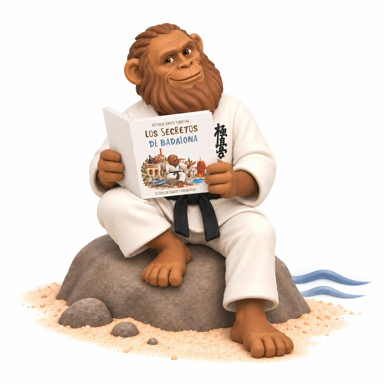 Sensei Mico leyendo Los secretos de Badalona
